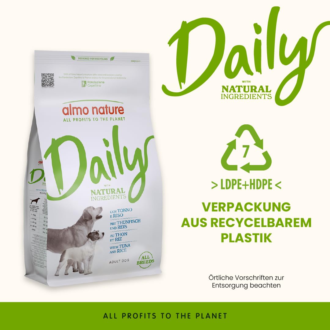 Almo Nature Daily All Breeds Trockenfutter Thunfisch Reis 1,2 kg