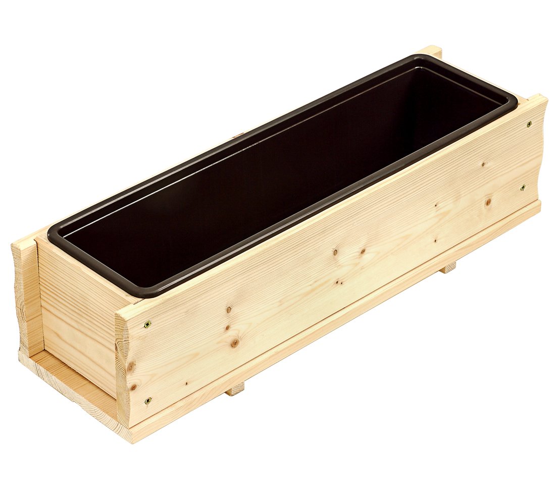 Dehner Premium Lovely Blumenkasten Holz 104x19x17cm natur robust