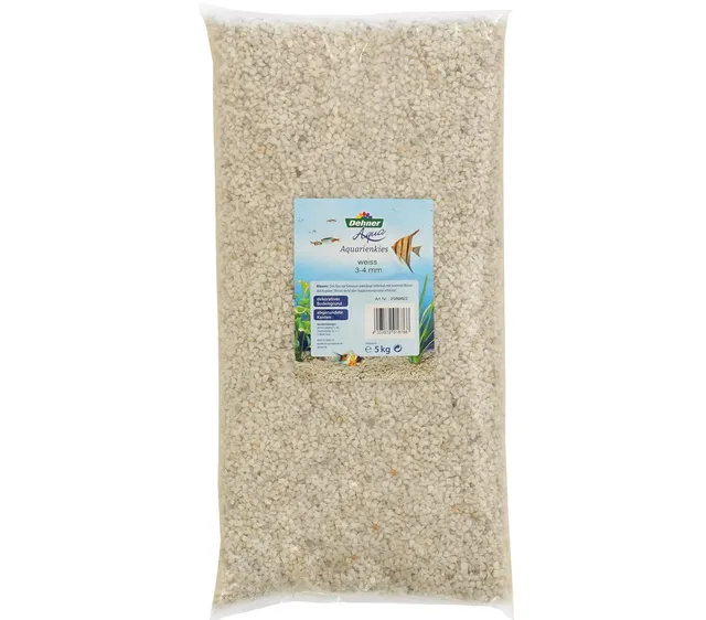 Dehner Aqua Aquarienkies Bodengrund weiß 3-4mm 5kg