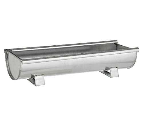 Dehner Dachrinne Pflanzgefäß verzinkt silber 30x17x10cm