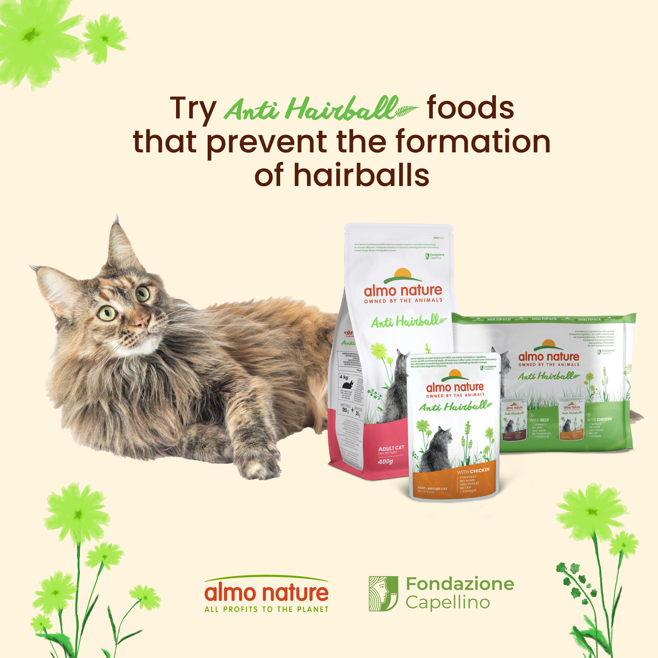 Almo Nature Functional Anti Hairball Nassfutter Huhn 30x70g Haarballen