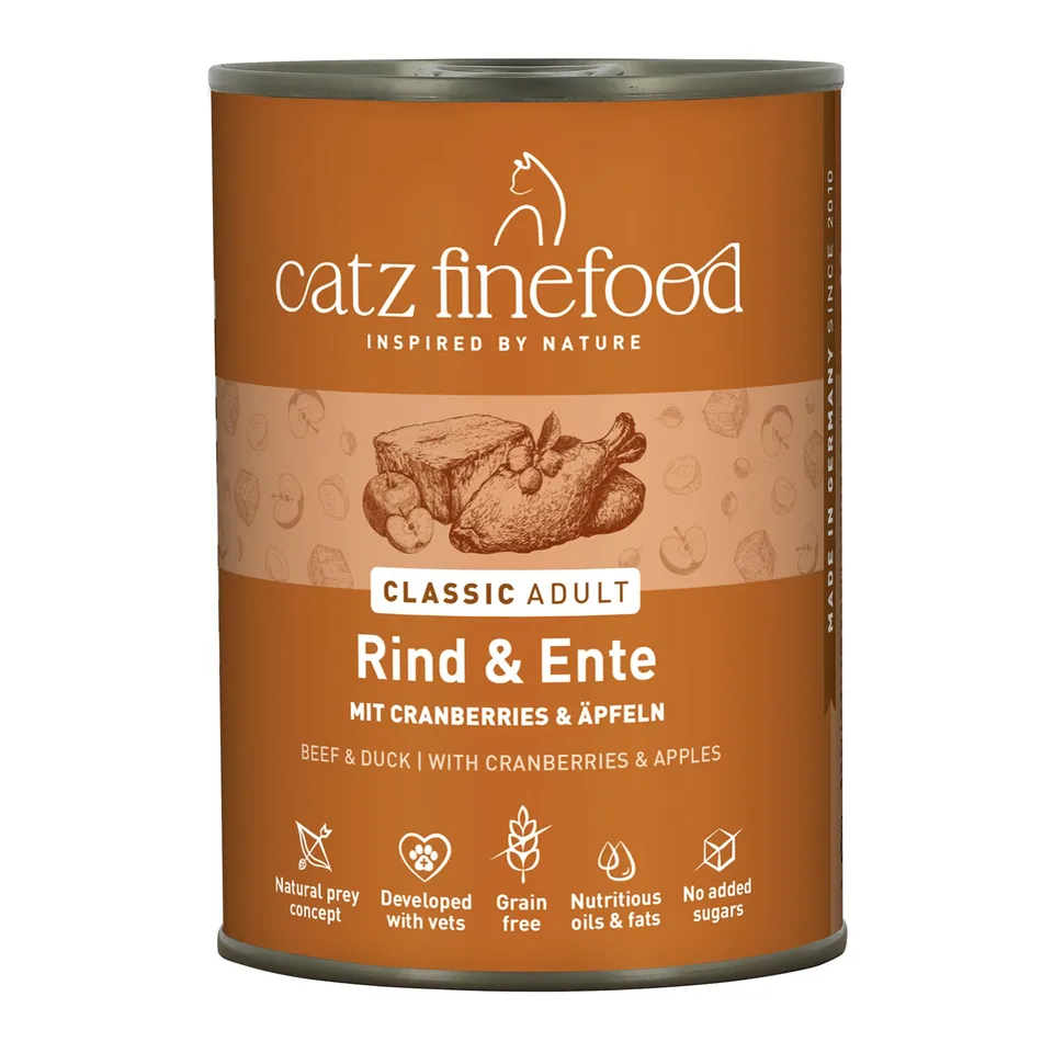 catz finefood N° 23 Rind & Ente Nassfutter 6 x 400 g