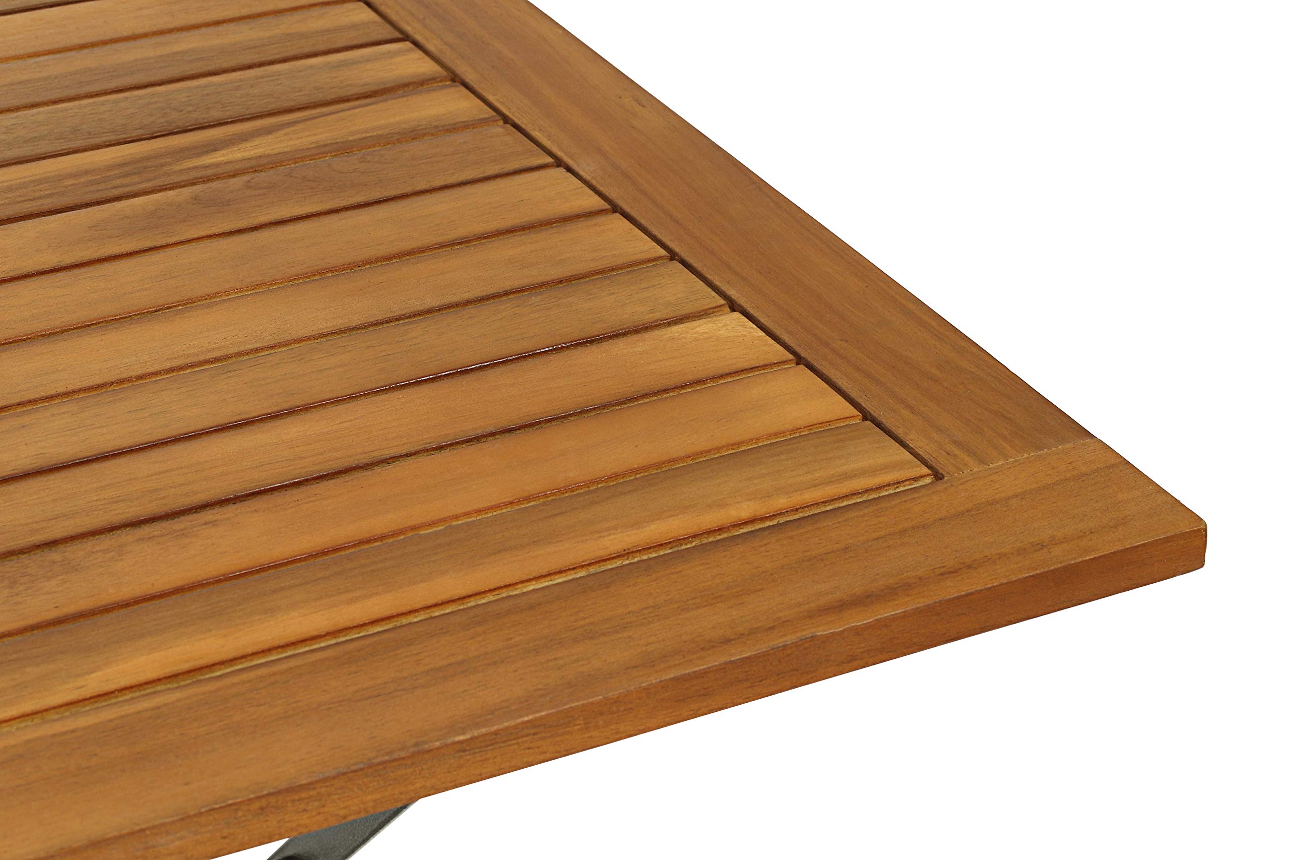 Dehner Tegernsee Klapptisch 120x80 cm Akazie natur/schwarz