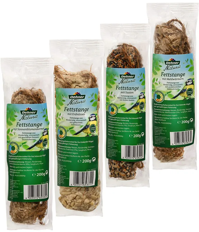 Dehner Natura Wildvogelfutter Fettstangen Erdnuss 800 g