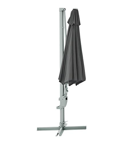 Dehner Zypern Ampelschirm 300 cm grau Aluminium