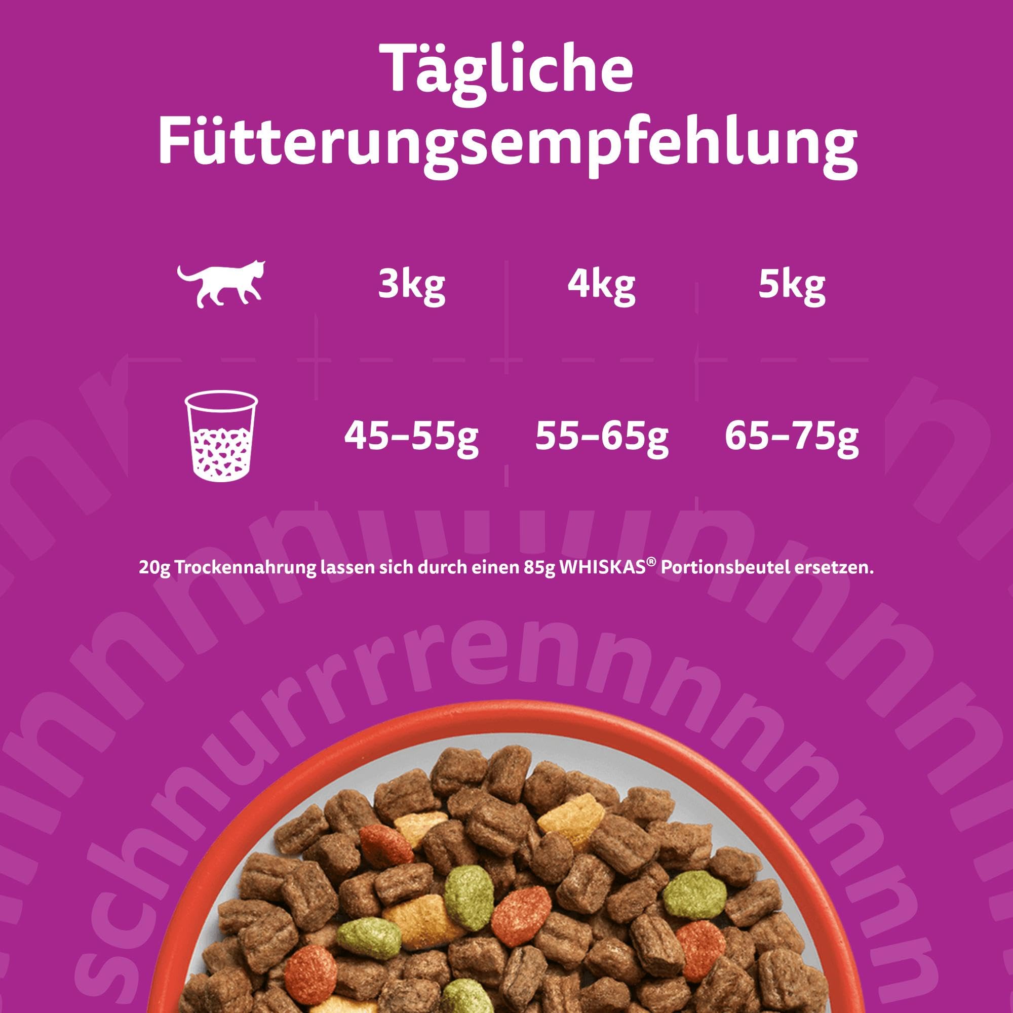 Whiskas mit Rind Trockenfutter 5x800 g Adult