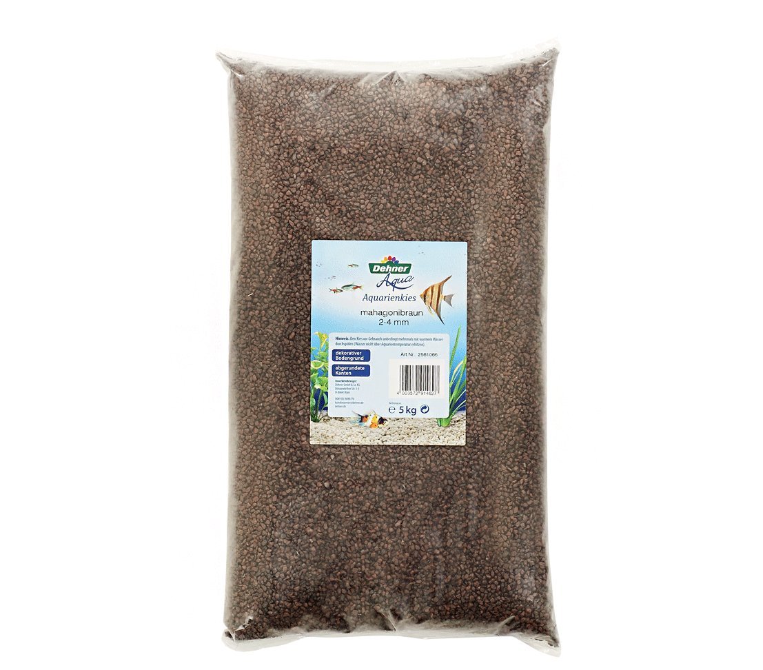 Dehner Aqua Aquarienkies 2-4 mm 5 kg rot abgerundet