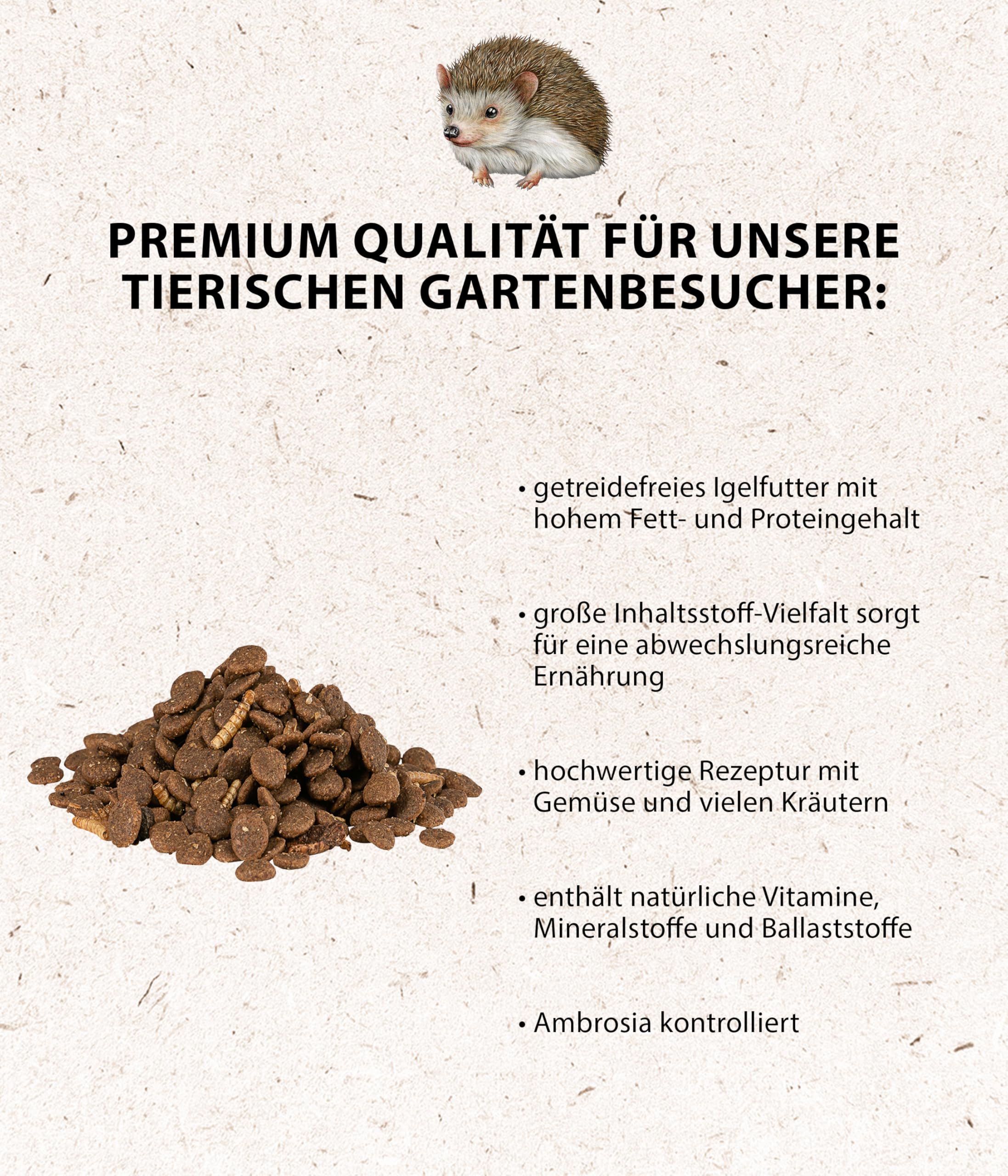 Dehner Natura Premium Igelfutter Geflügel Kräuter 2 kg