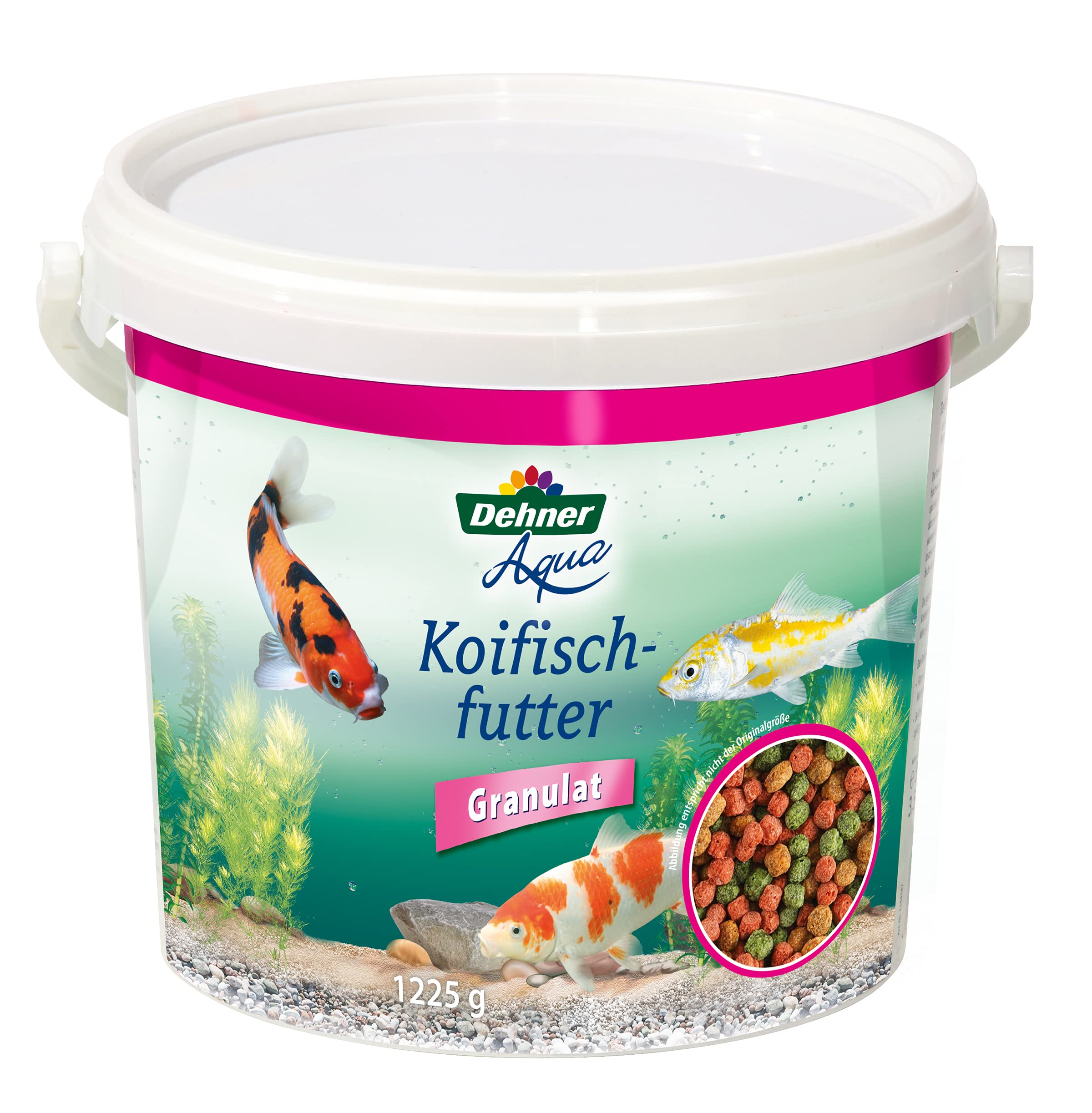Dehner Aqua Koi Granulat Mini Fischfutter 3,5 l Spirulina