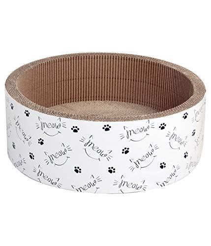 Dehner Lieblinge Scratch Circle Kratzpappe Ø 43 cm weiß