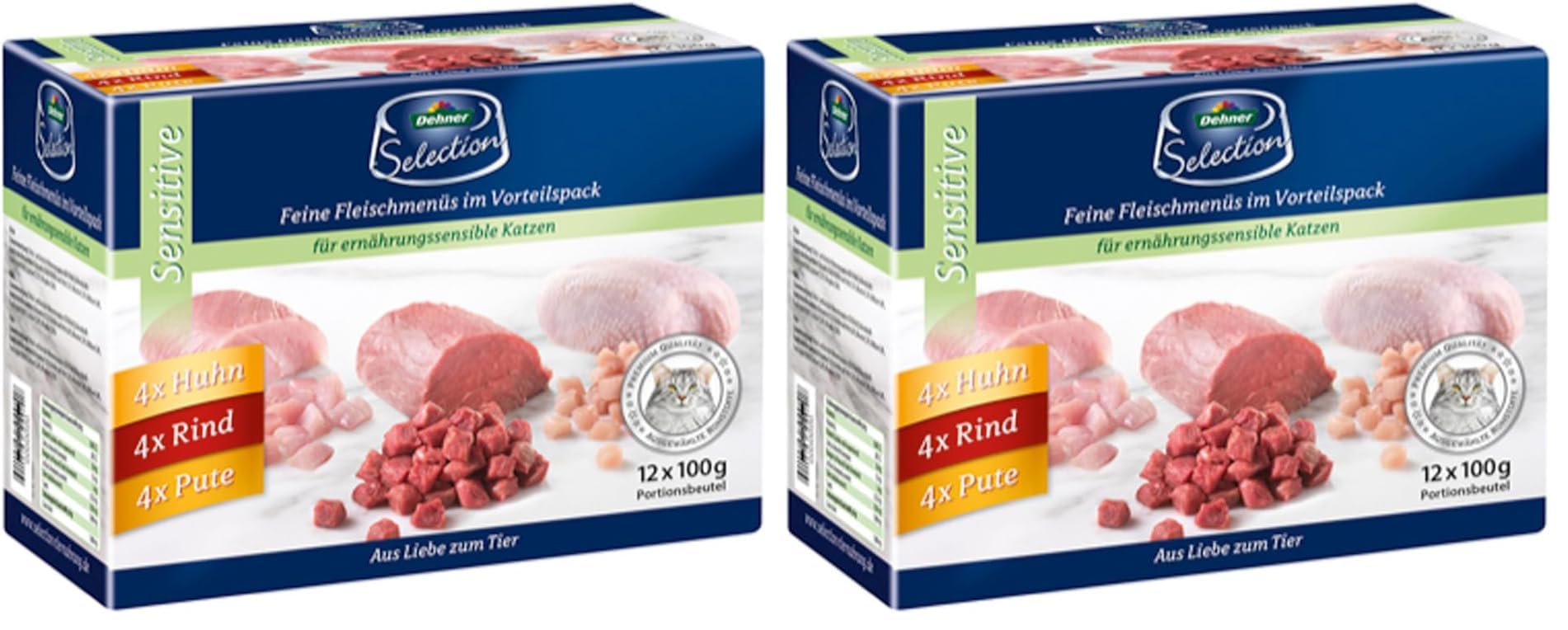 Dehner Premium Sensitive Nassfutter Multipack 12x100g