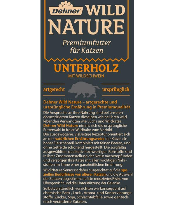 Dehner Wild Nature Unterholz Nassfutter Wildschwein 16x85g senior