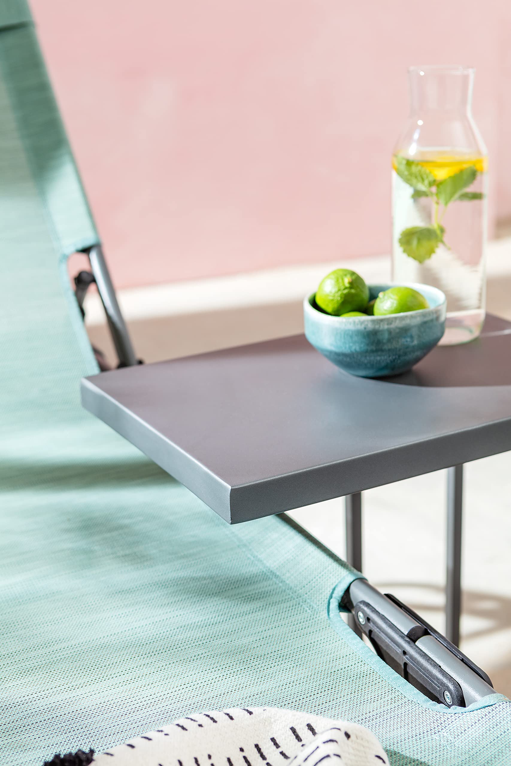 Dehner Noah Beistelltisch grau 56x43cm Beton-Optik