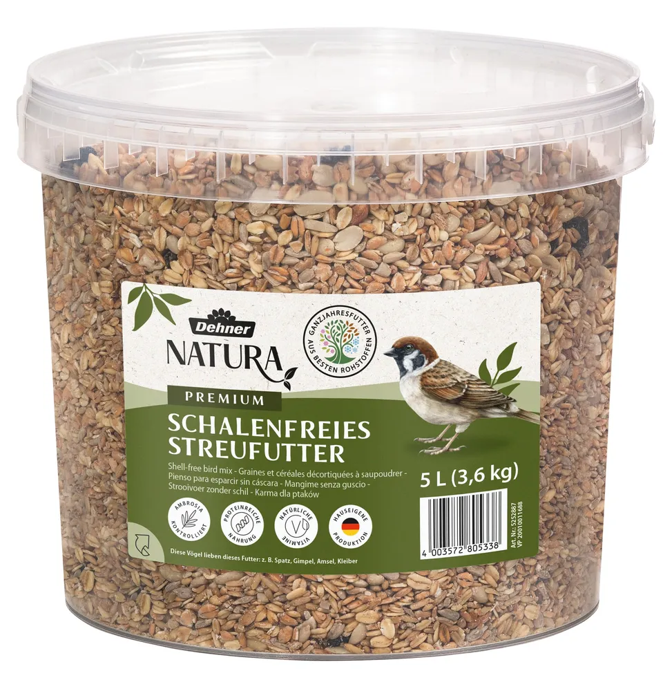 Dehner Natura Streufutter Wildvögel 3,6kg schalenfrei Erdnuss