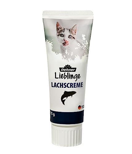 Dehner Lieblinge Katzensnack Lachscreme 6x75g zuckerfrei