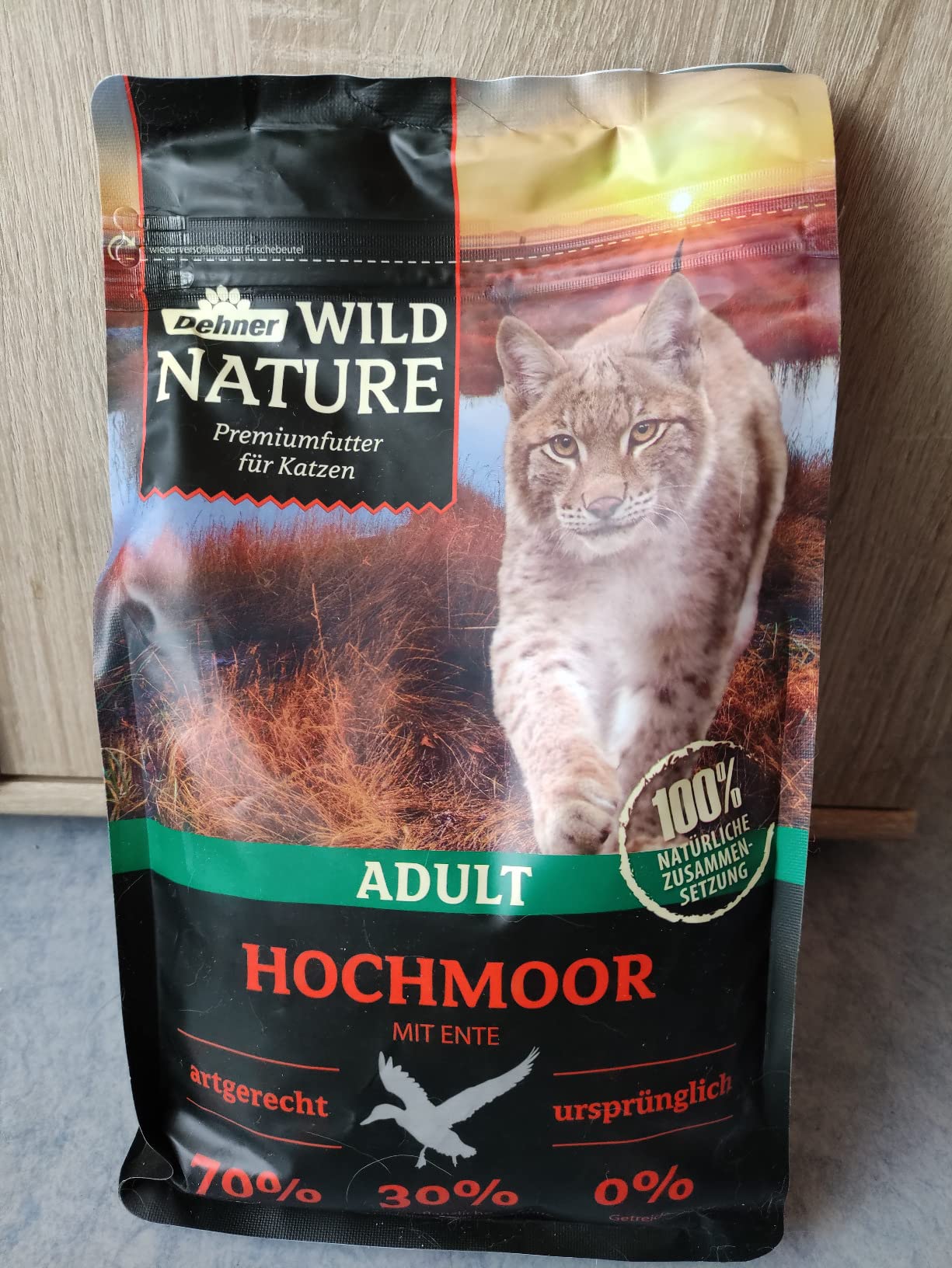 Dehner Wild Nature Hochmoor Adult Katzenfutter Trocken 1,5 kg Ente