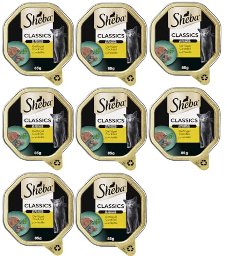 Sheba Classics Geflügel Cocktail Pastete Nassfutter 8x85g