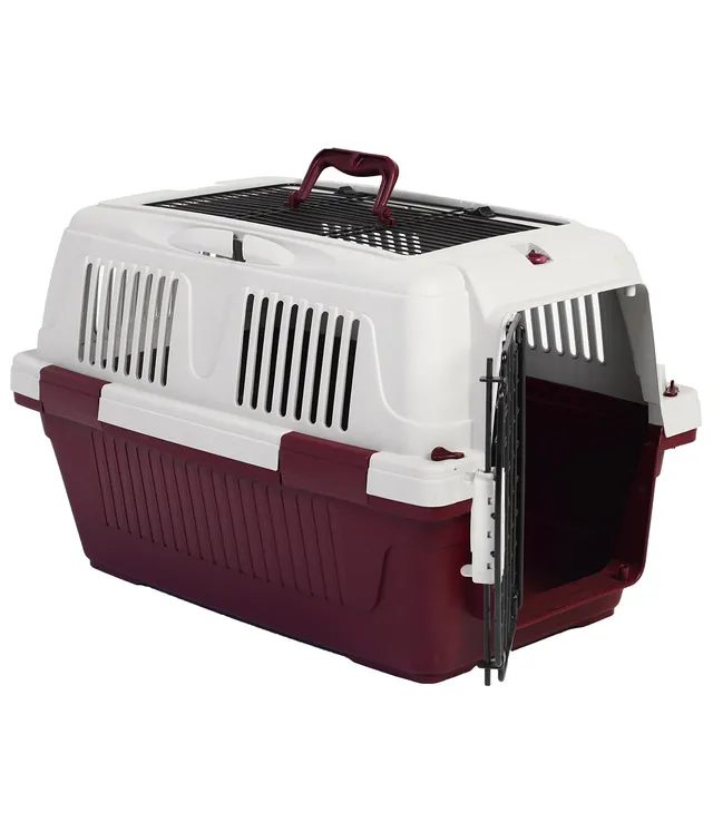 Dehner Lieblinge Robbi Transportbox 57x37x35 rot grau