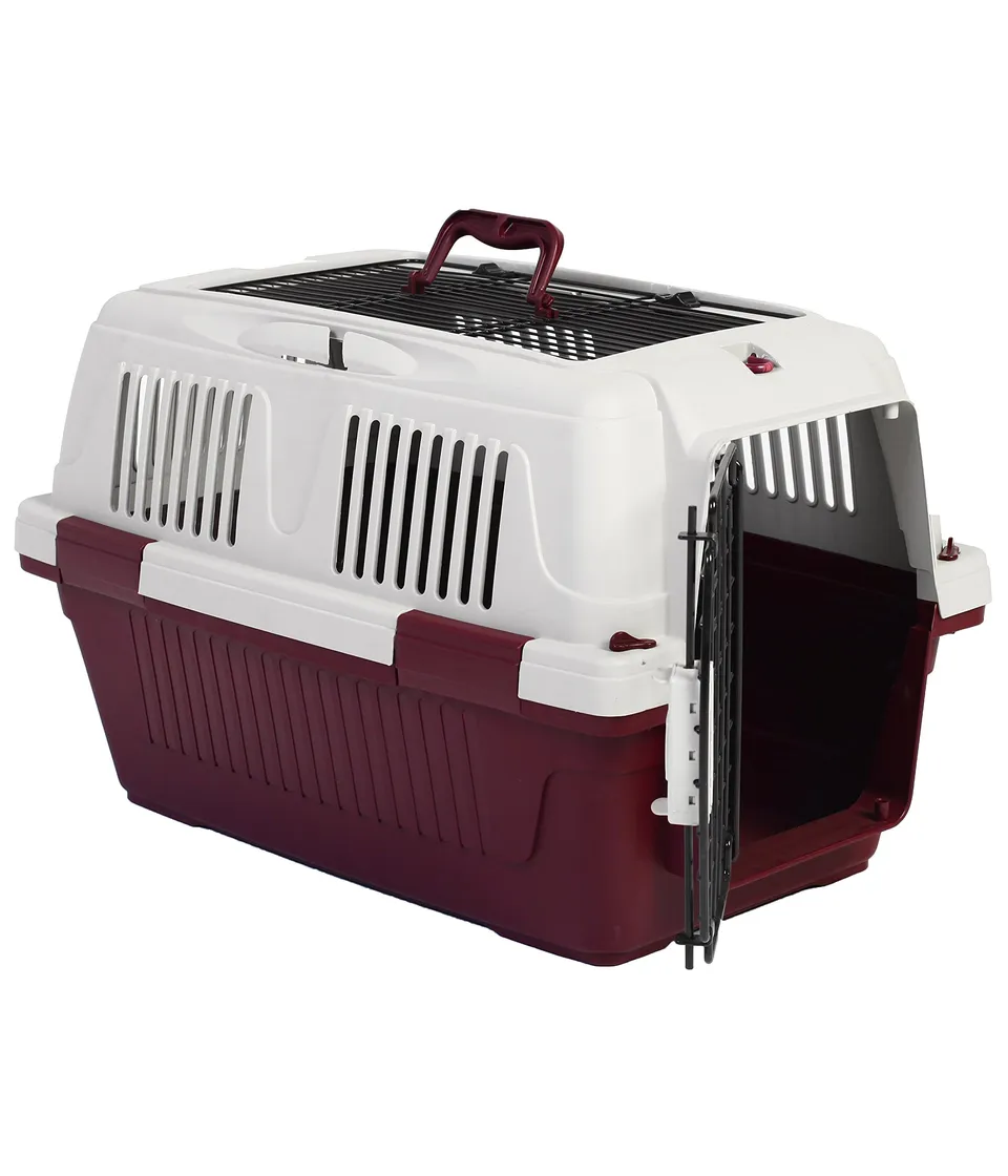Dehner Lieblinge Robbi Transportbox 57x37x35 rot grau