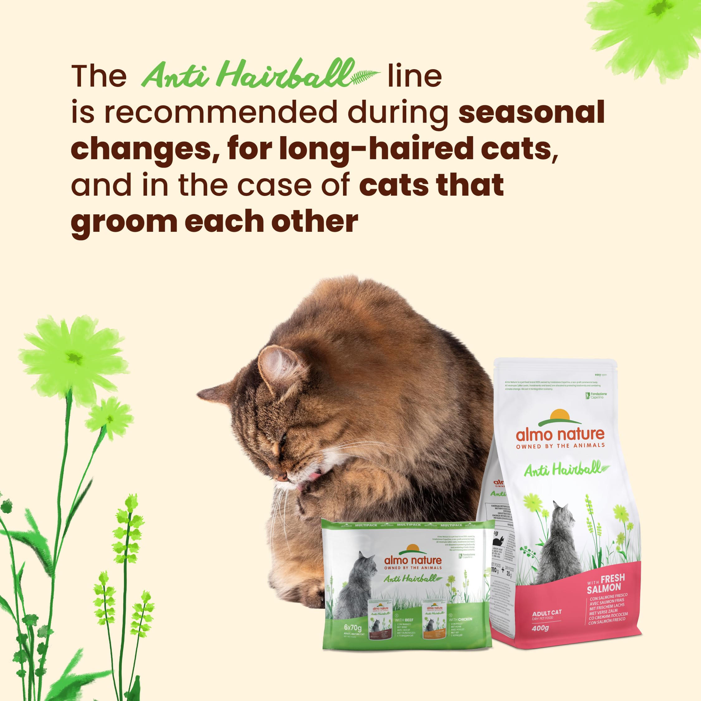 Almo Nature Functional Anti Hairball Nassfutter Huhn 30x70g Haarballen