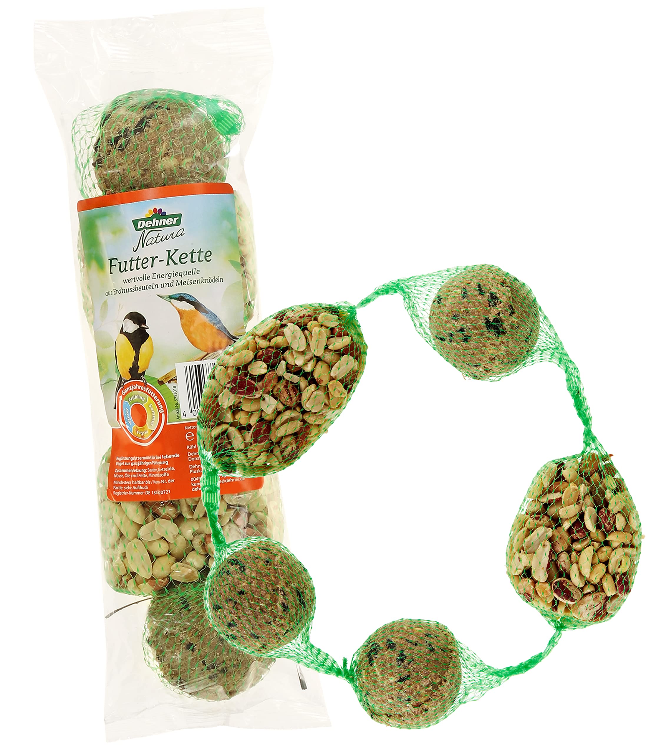 Dehner Natura Wildvogelfutter Snackmix 6-teilig energiereich