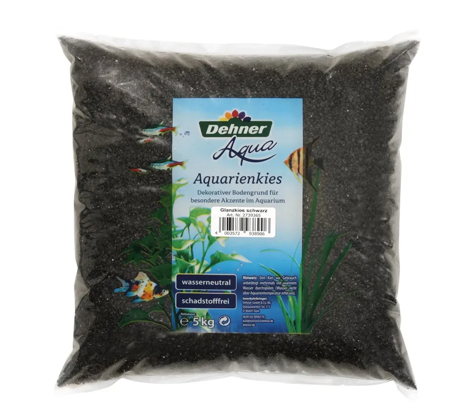 Dehner Premium Lovely Aquarienkies schwarz 2-3 mm 5 kg