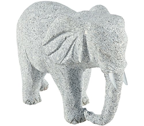 Dehner Elefant Dekofigur Granit grau 30x14x27cm