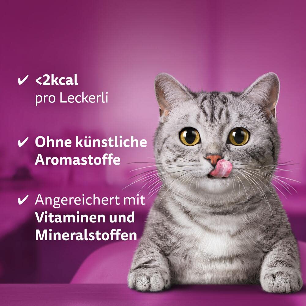Whiskas Knuspertaschen Snack Lachs 4x180g cremig