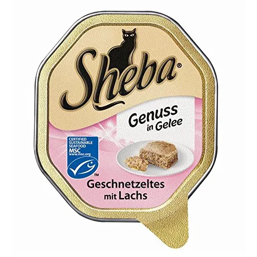 Sheba Genuss in Gelee Nassfutter Geschnetzeltes 36x85g