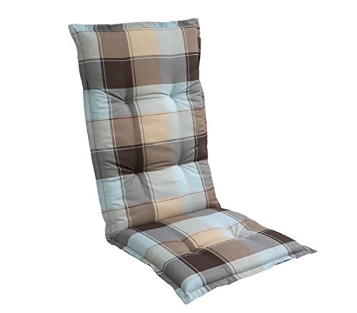 Dehner Adria Hochlehnerauflage Baumwolle Karo 118x49cm