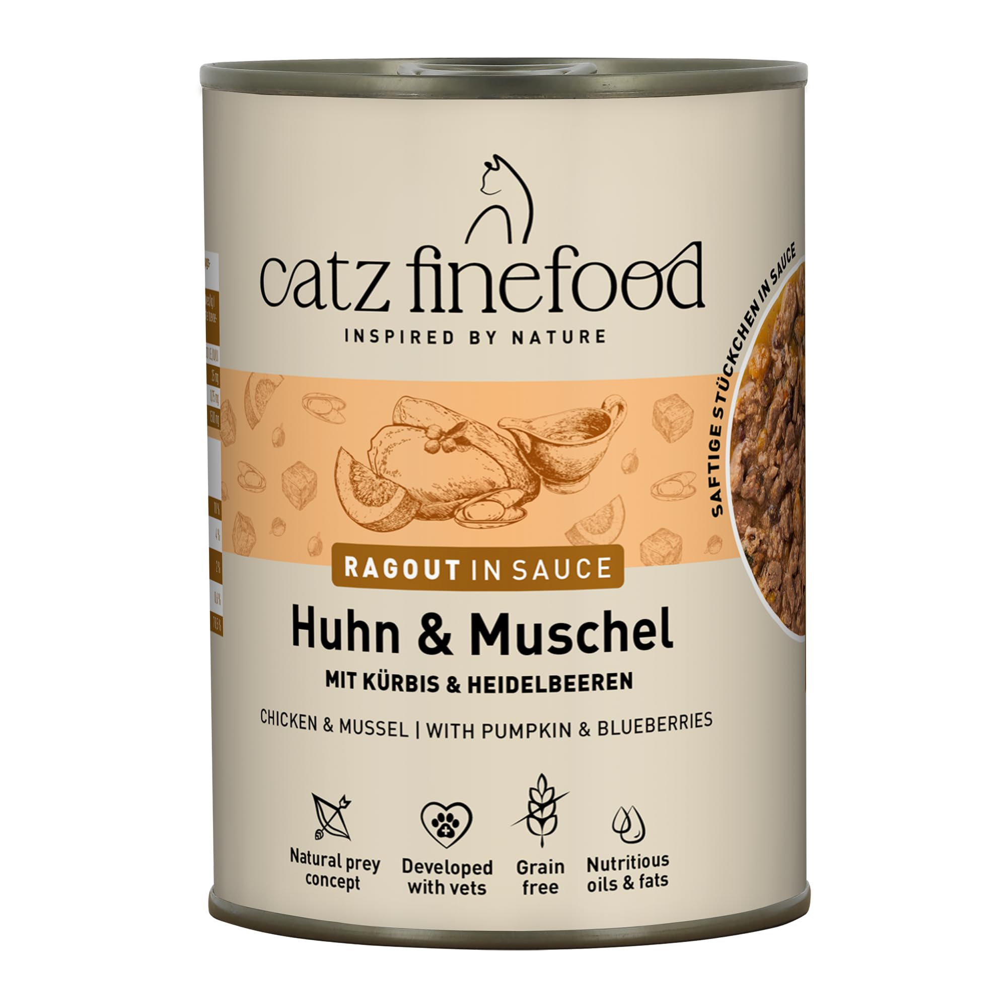 catz finefood Ragout N607 Känguru Ente Nassfutter 6x190g