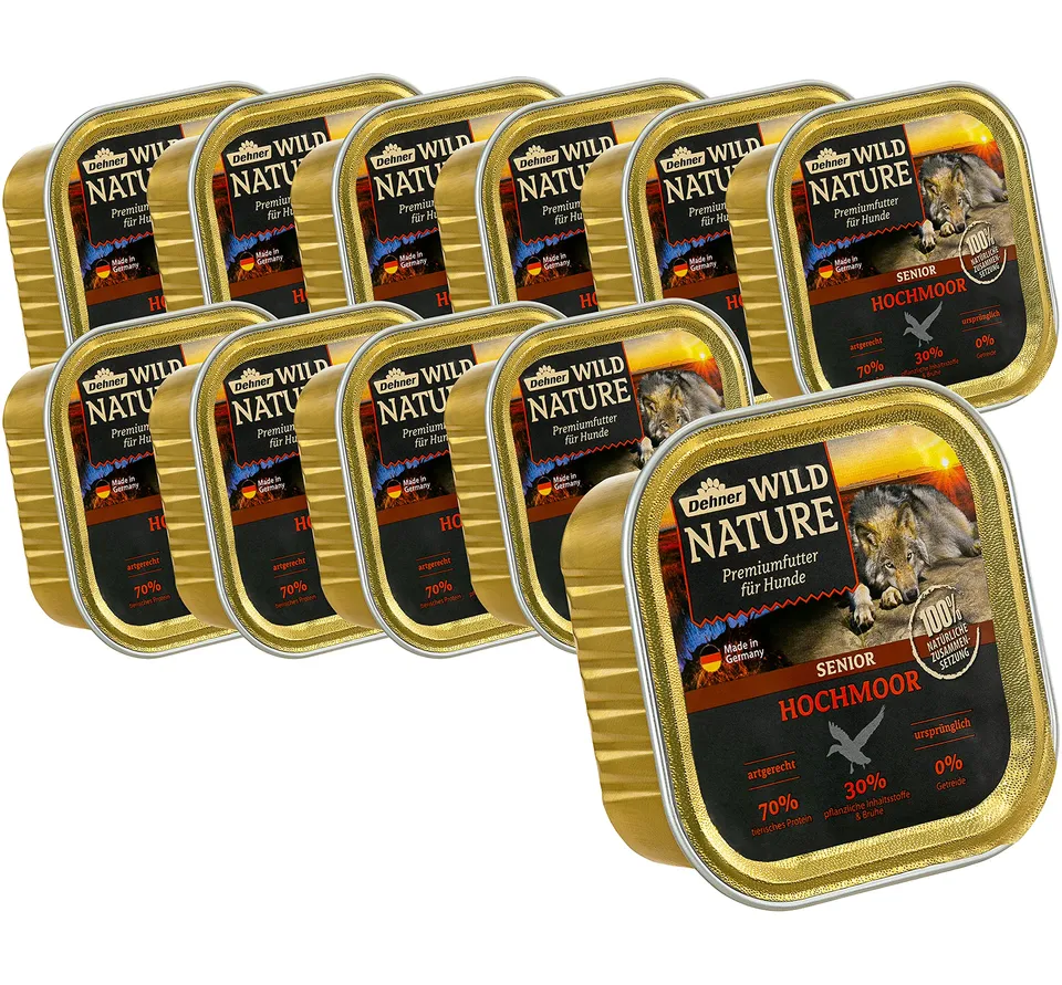 Dehner Wild Nature Hochmoor Nassfutter Ente 11x150g
