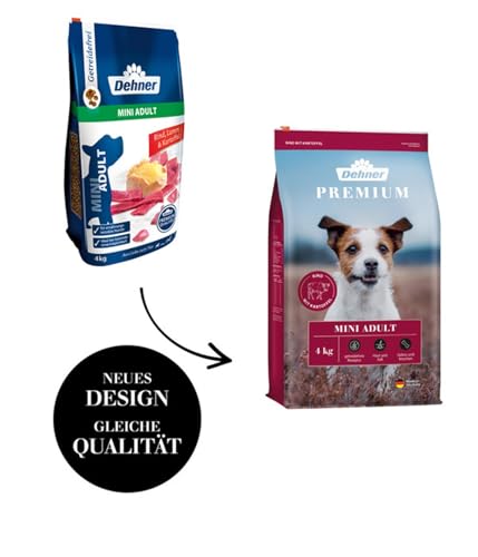 Dehner Premium Mini Adult Hundefutter Rind Lamm 4 kg getreidefrei