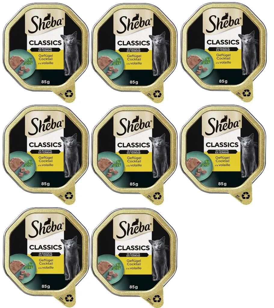Sheba Classics Geflügel Cocktail Pastete Nassfutter 8x85g