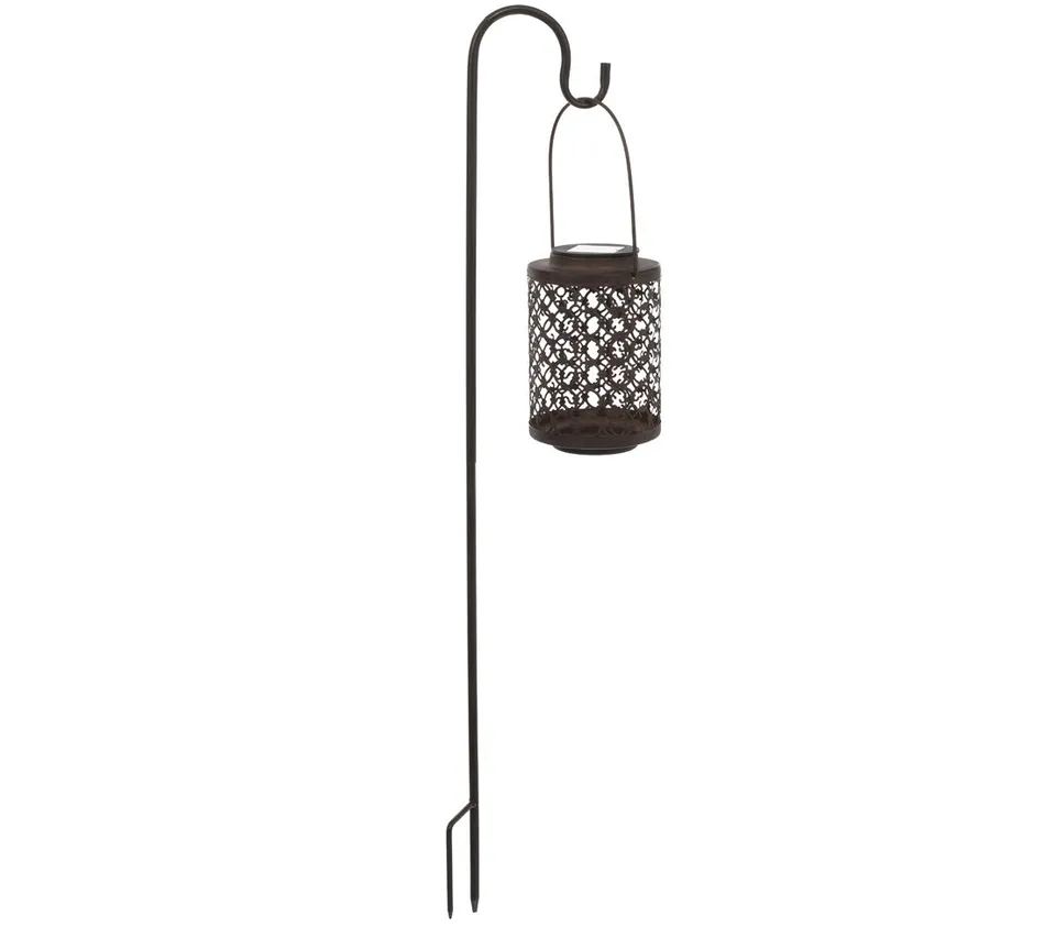 Dehner Lissabon Solarleuchte 2 Stück 84 cm braun