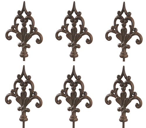 Dehner Premium Lovely Ornament Speer Gartenstab 6 Stück edelrost