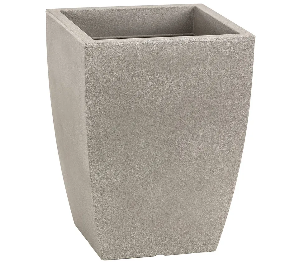 Dehner Lovely Bologna Blumentopf Kunststoff taupe 61 cm