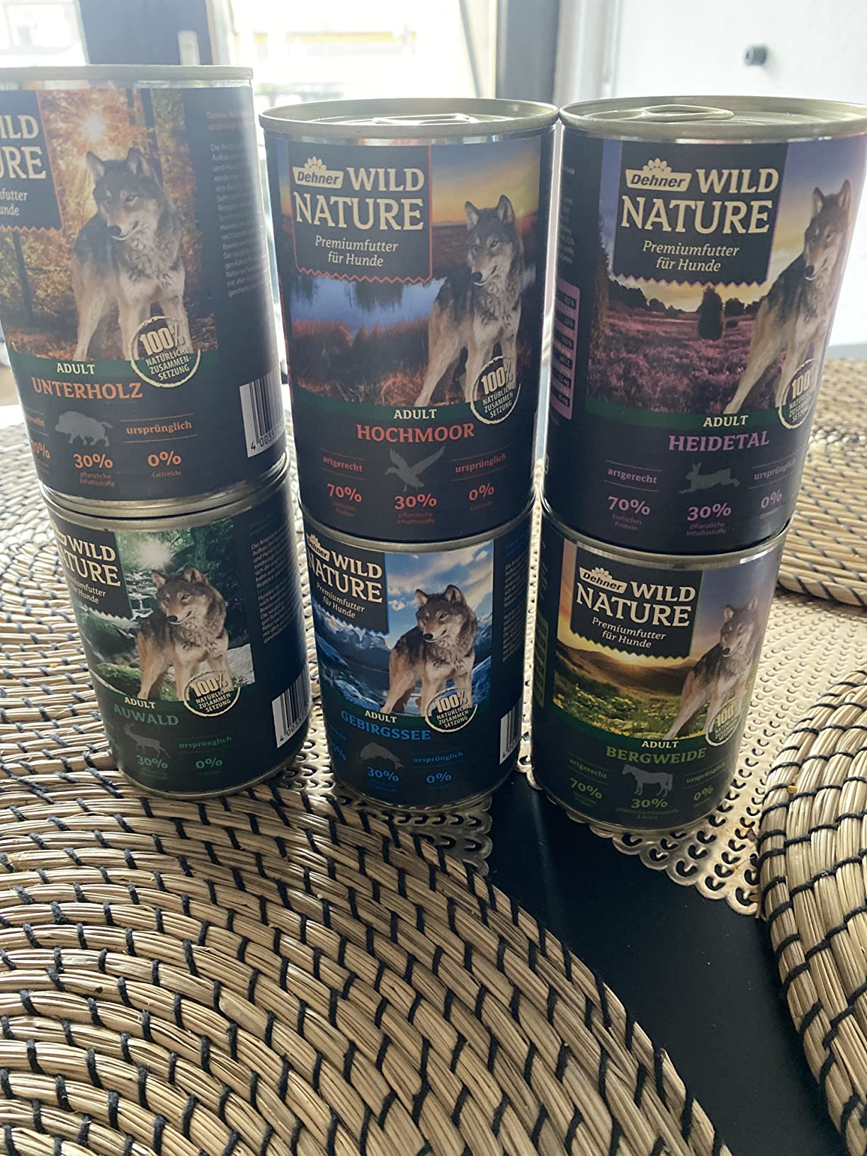 Dehner Wild Nature Hundefutter Probier-Set 6x400 g getreidefrei