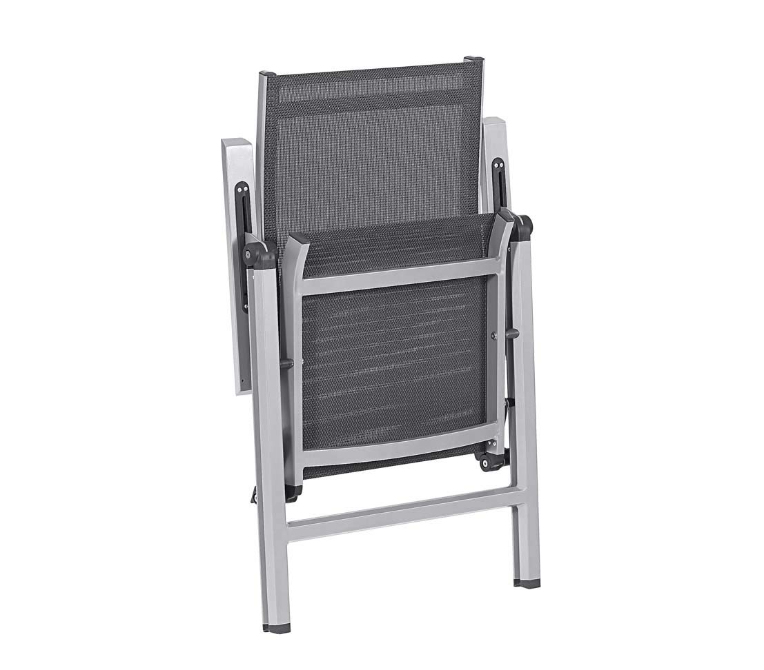 Dehner Macon Klappsessel schwarz Aluminium 112x60