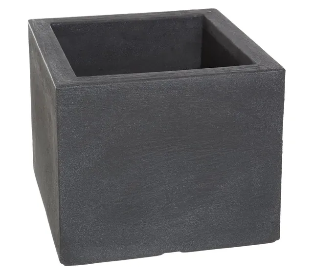 Dehner Palermo Blumenkübel anthrazit 50x50x40cm Kunststoff