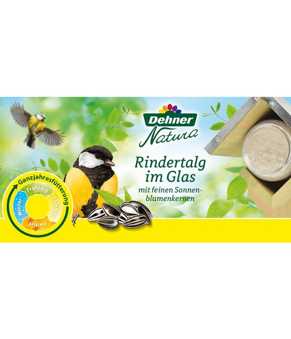 Dehner Natura Wildvogelfutter Rindertalg 8x250g zuckerfrei
