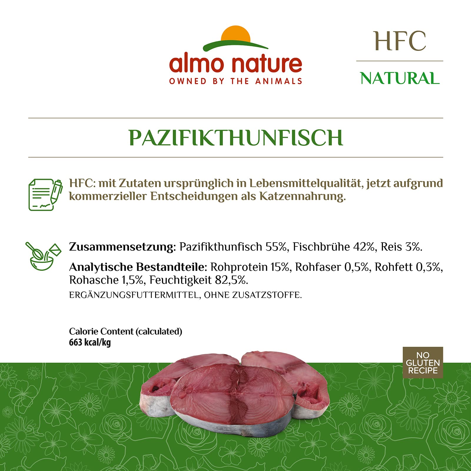 Almo Nature HFC Natural Nassfutter Pazifischer Thunfisch 24x150g Brühe