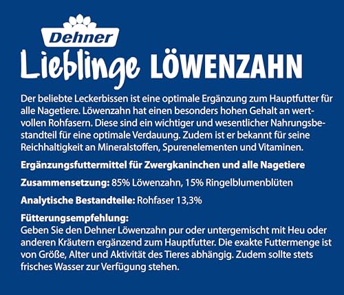 Dehner Löwenzahn mit Ringelblume Nagersnack 6x100g rohfaserreich