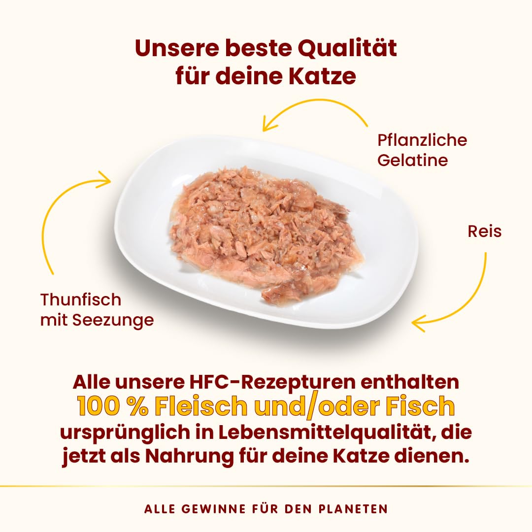 Almo Nature HFC Jelly Nassfutter Thunfisch Seezunge 24x55g