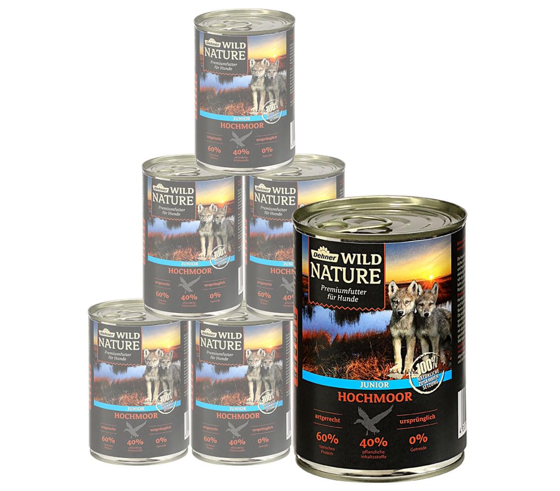 Dehner Wild Nature Hochmoor Junior Nassfutter Ente 6x800g getreidefrei