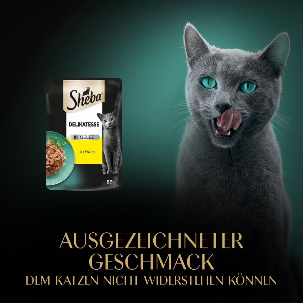 Sheba Delikatesse Huhn Nassfutter Gelee 28x85g ausgewachsen