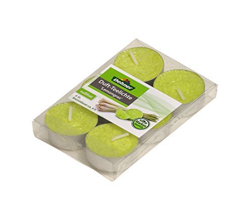 Dehner Premium Lovely Duft-Teelichter Lemongras 36 Stück rußfrei