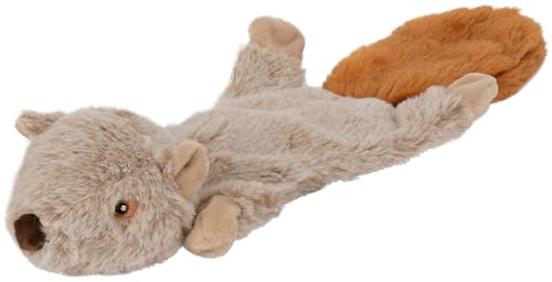 Dehner Wild Nature Flat Squirrel Hundespielzeug 45 cm Quietscher