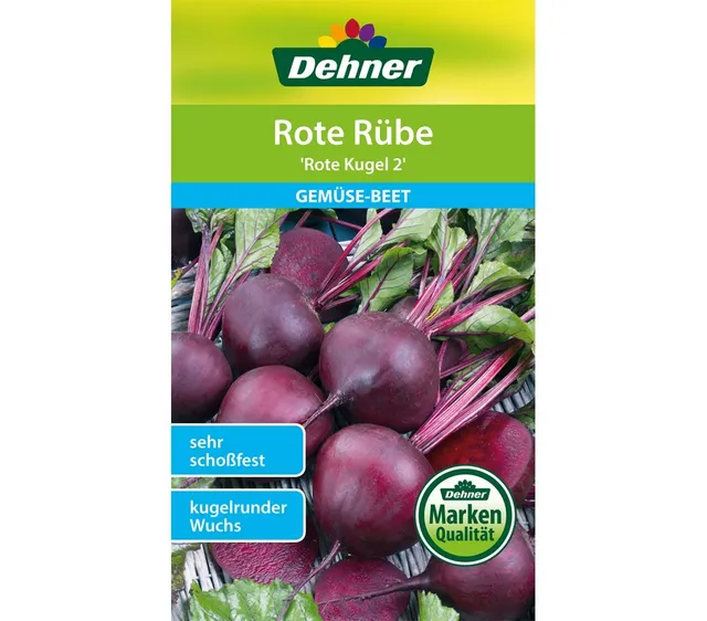 Dehner Rote Kugel 2 Rote Rübe Saatgut 5x4g ertragreich