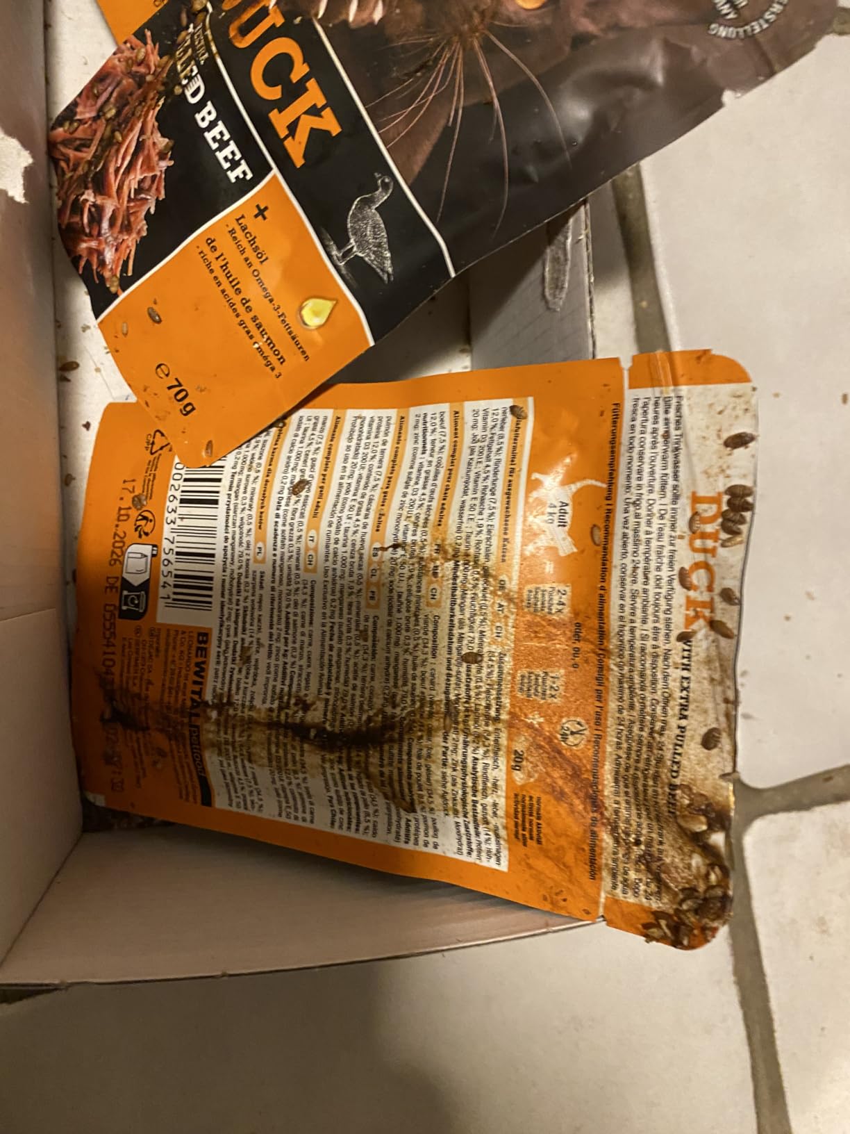 Leonardo Duck Pulled Beef Nassfutter Ente 16x70g getreidefrei